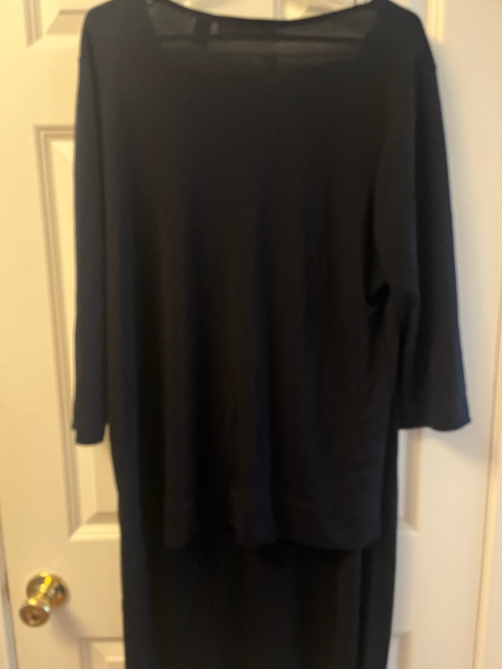 Josephine Chaus 2 piece Navy Stretch Knit skirt and tunic set